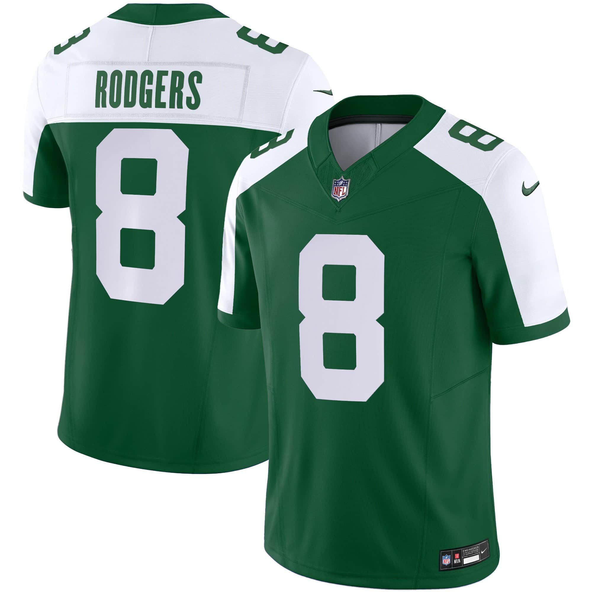 Men New York Jets #8 Rodgers Green 2024 Nike Limited NFL Jersey style 1->indianapolis colts->NFL Jersey